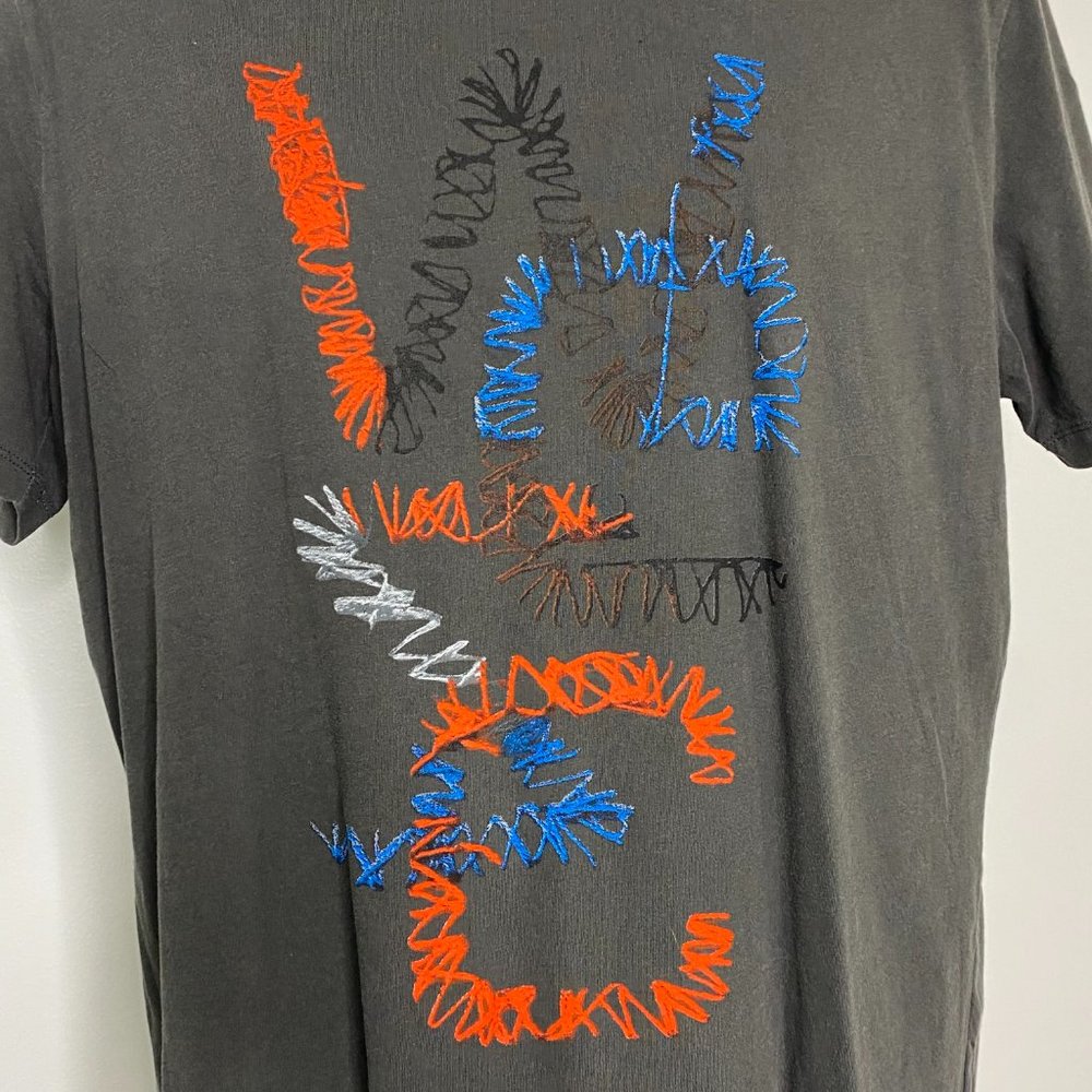 WESC GRAY LOGO PRINT TEE SHIRT - Picture 2 of 3